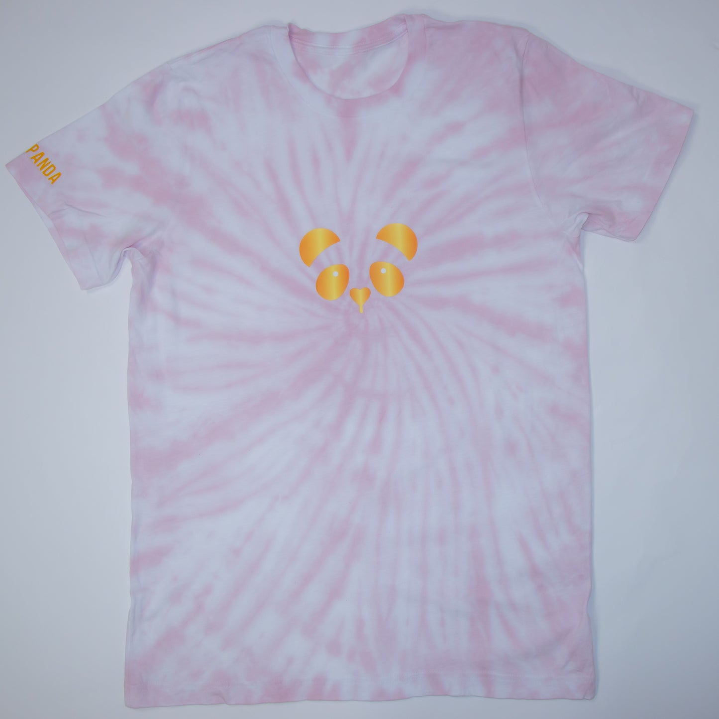 Tie-Dye Team Panda Logo T-Shirt (Rose Pink)