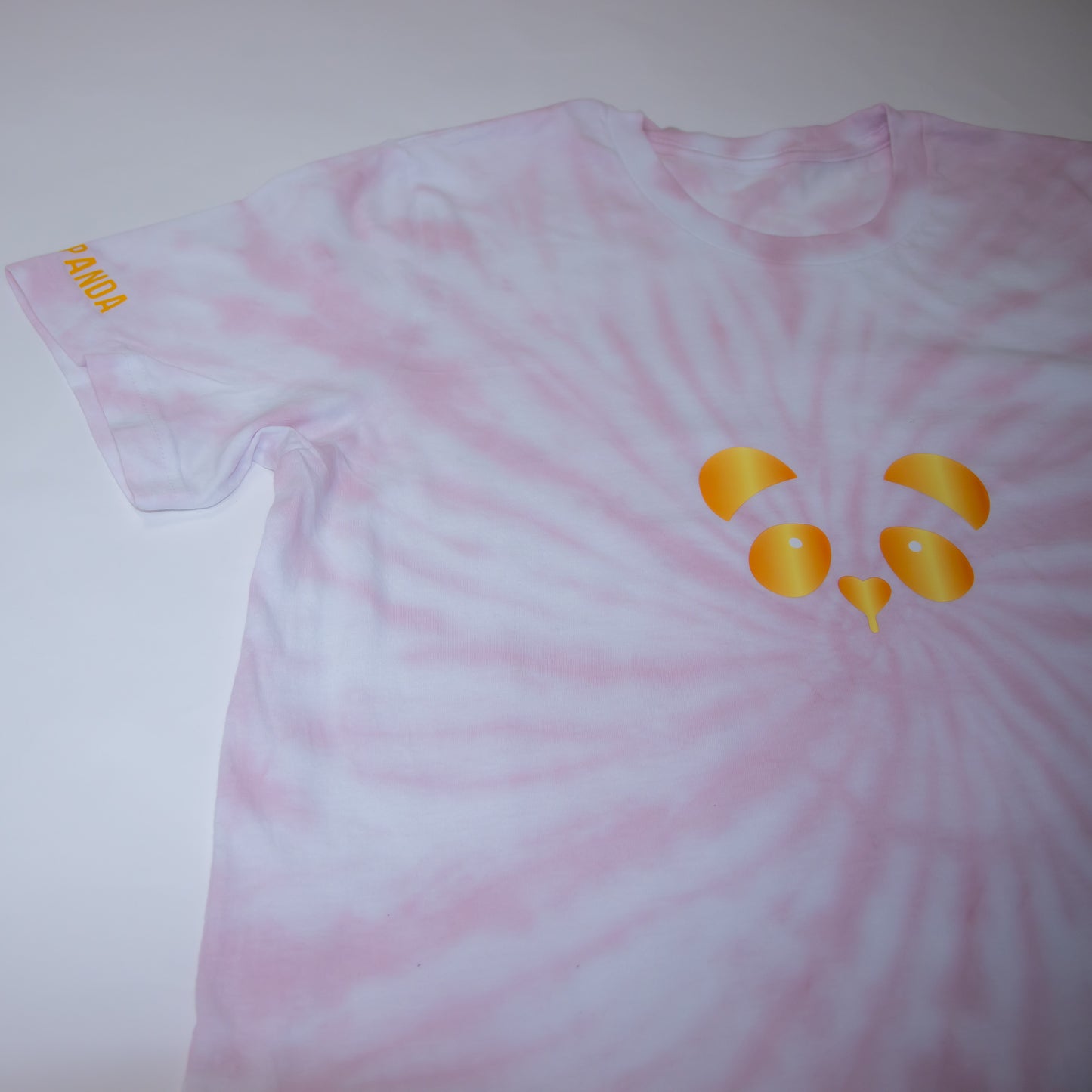 Tie-Dye Team Panda Logo T-Shirt (Rose Pink)