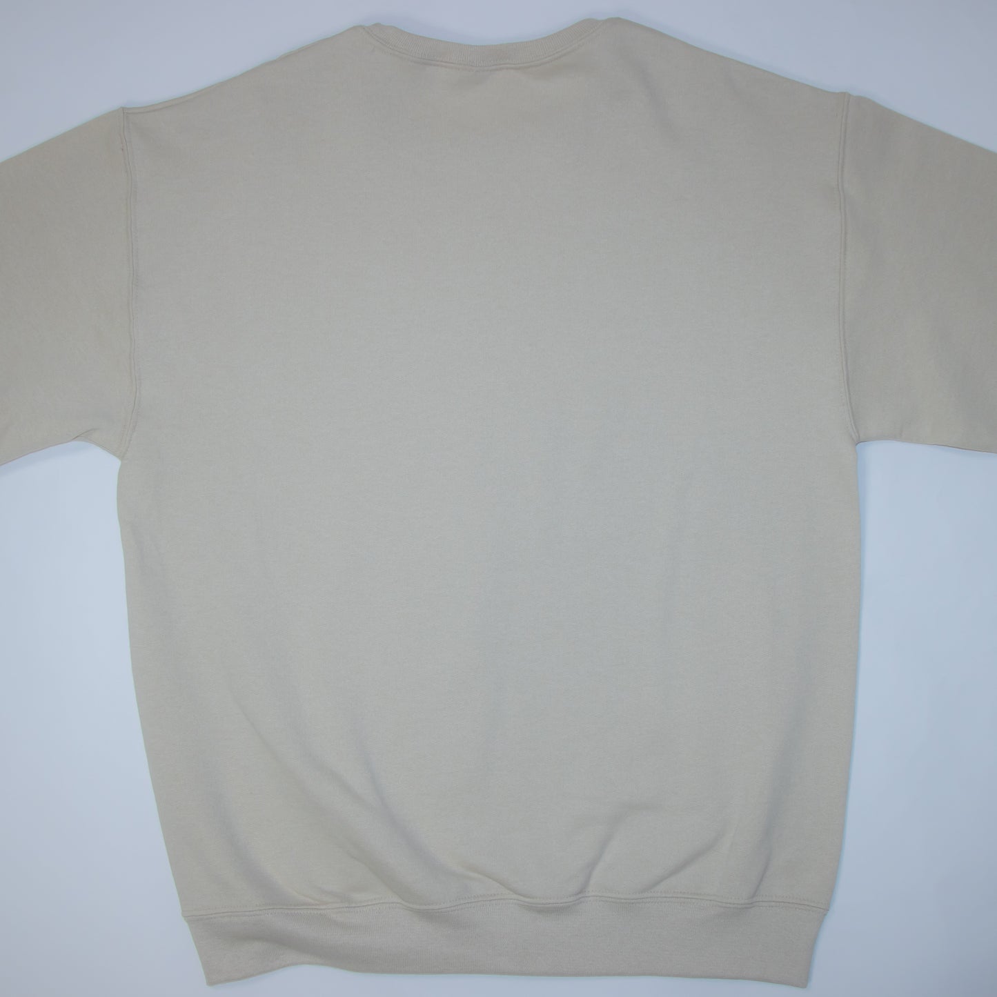 Crew Neck Sweater with Pop-Out Logo (Light Tan)