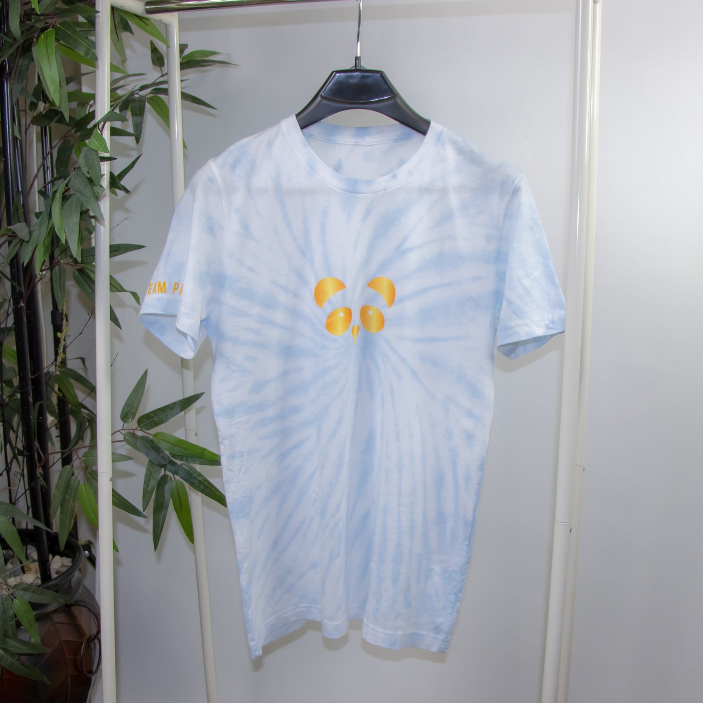 Tie-Dye Team Panda Logo T-Shirt (Sky Blue)