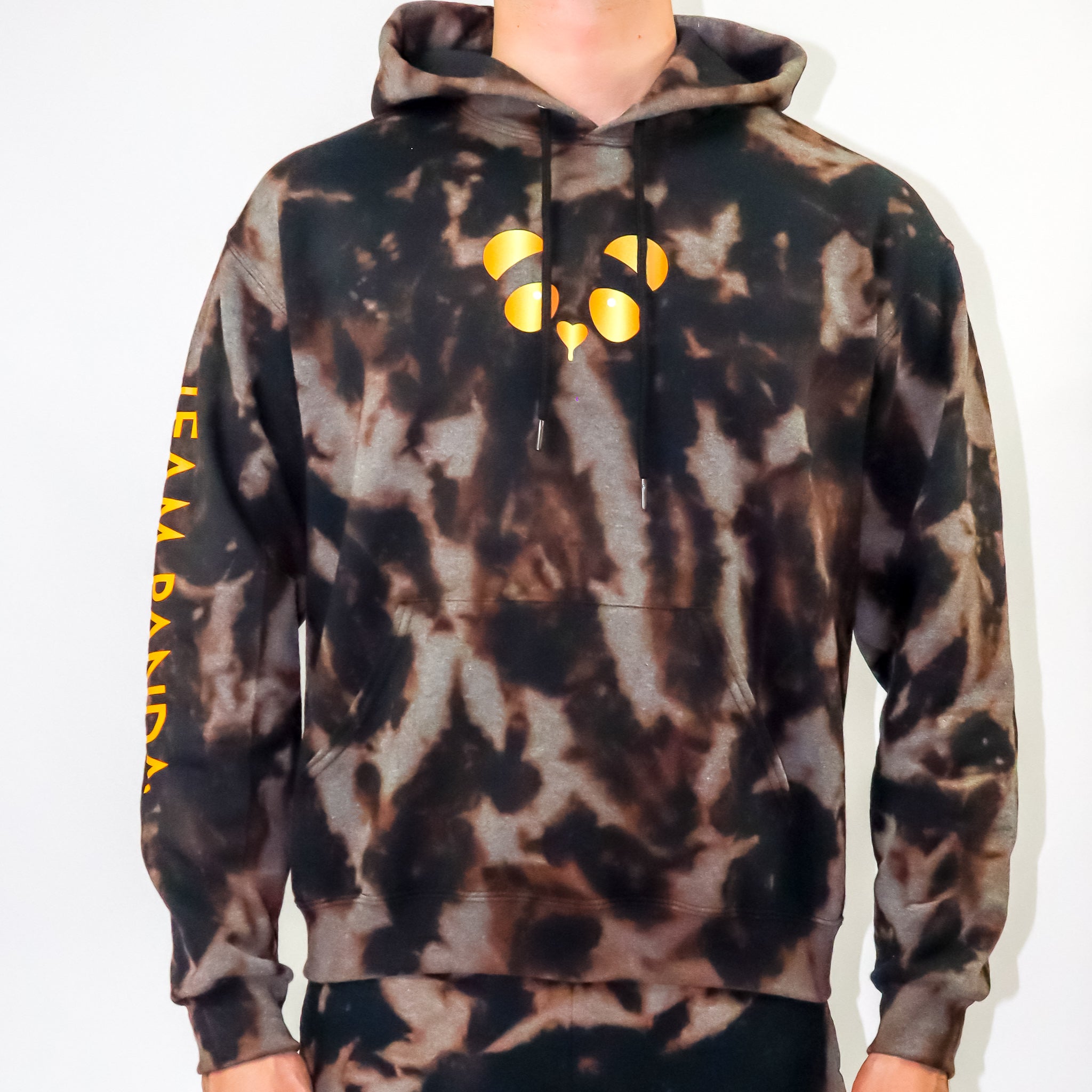 Bleached discount black hoodie