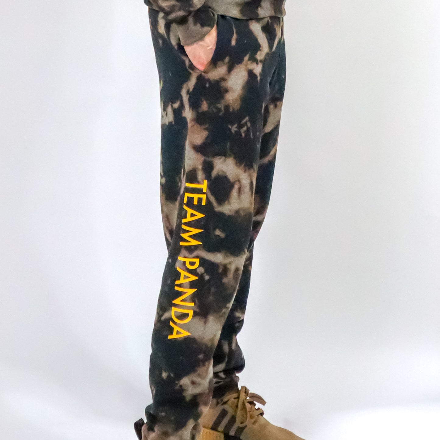 Bleached Team Panda Joggers (Black)