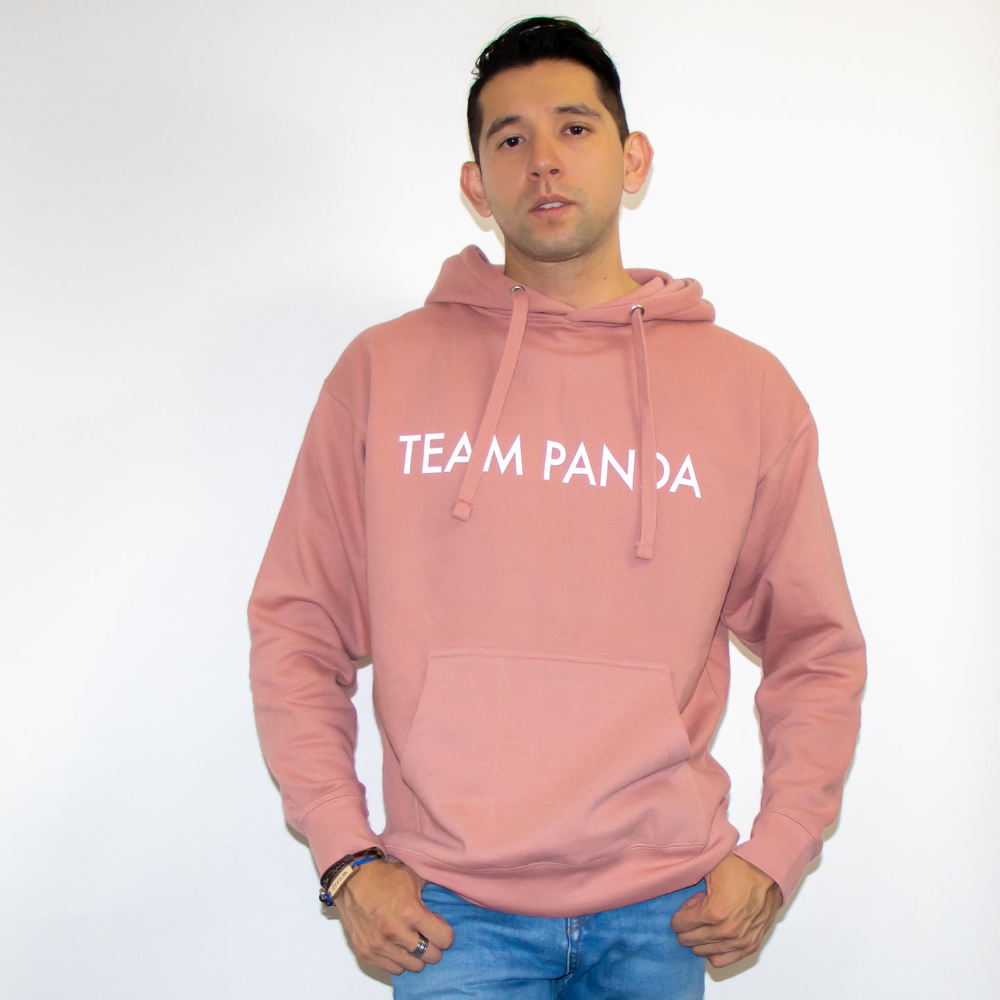 Dusty Rose Team Panda Hoodie