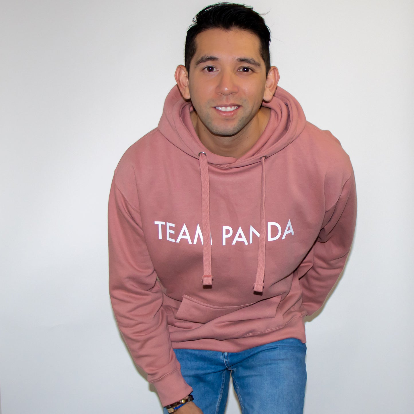 Dusty Rose Team Panda Hoodie