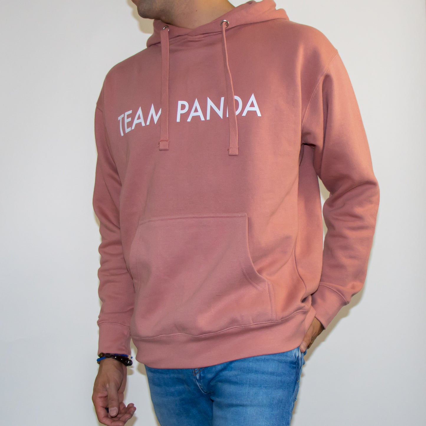 Dusty Rose Team Panda Hoodie